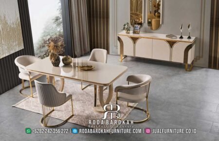 New Meja Makan Livia Stainless Mewah Modern RB-631