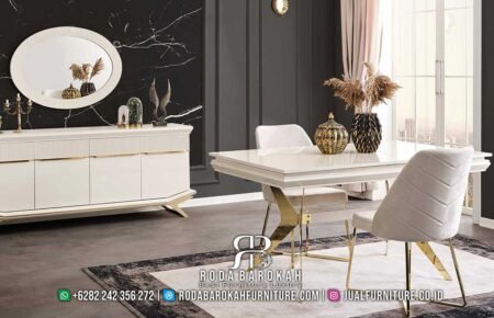 Pilihan Set Meja Makan Infinity Steel Stainless Minimalis Terbaik RB-344