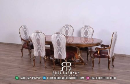 Rekomendasi Meja Makan Mewah Rumah Sultan Elegan RB1070