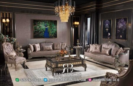 Rekomendasi Terbaik Sofa Tamu Mewah Terbaru Klasik Nuansa Royal RB-379
