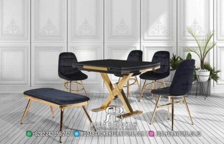 Review Meja Makan Stainless Gold untuk Ruang Makan Mewah RB-332