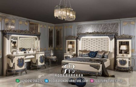 Set Kamar Mewah Jati Klasik Ukiran Rumit Rose RB-431
