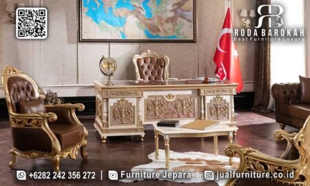 Set Meja Kantor Mewah Eropa Terbaru Luxury RB1064