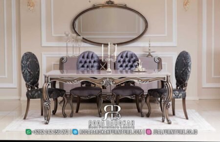 Set Meja Makan Mewah 4 kursi Rekomendasi dari Roda Barokah Furniture RB-307