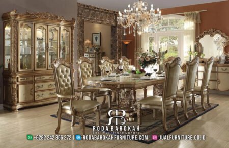 Set Meja Makan Mewah Jepara Luxury Duco Color Glossy RB-53
