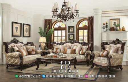 Sofa Tamu Jepara Klasik Ukiran Gaya Kerajaan Terbaru RB-49
