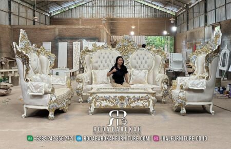 Sofa Tamu Mewah Desain Ukir Seribu Bunga RB-225