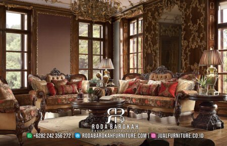 Sofa Tamu Mewah Eleanor Terbaik Carving RB-77