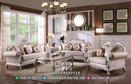 Sofa Tamu Mewah Elegant Champagne Color Furniture Jakarta RB-3