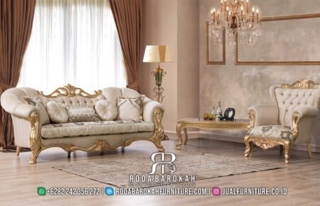 Sofa Tamu Mewah Terbaru Ellequeen Classic Carving RB-45