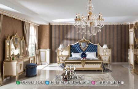 Tempat Tidur Mewah Monarki Desain Modern RB-527