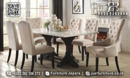 Bergaransi Meja Makan Mewah Modern Anti Lembab RB-960