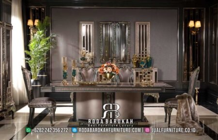 Berkualitas Meja Makan Set Mewah Bahan Pilihan RB-946