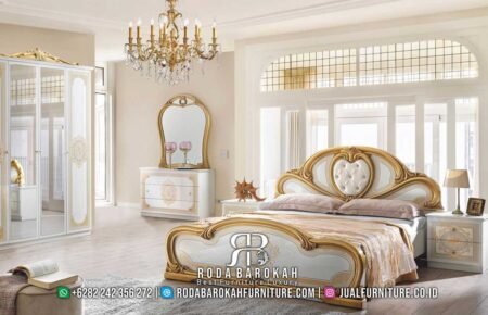 Best Seller Tempat Tidur Mewah Gold Tanpa Perakitan RB-746