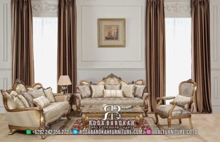 Desain Sofa Tamu Prestige Kesan Antik RB1010