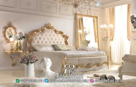 Favorit Tempat Tidur Full Gold Mewah Terlaris 2025 RB-720