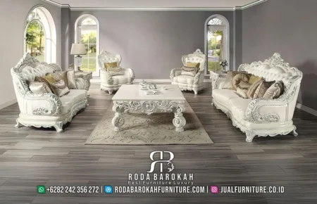 Harga Kursi Tamu Ukir Mewah Bellagio Duco Silver Terbaru RB1098