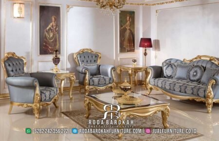 Limited Edition Kursi Sofa Mewah Gold Desain Eksklusif RB-865