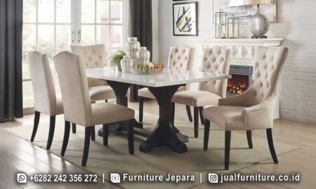 Meja Makan Mewah Prestige Relief Klasik RB1029
