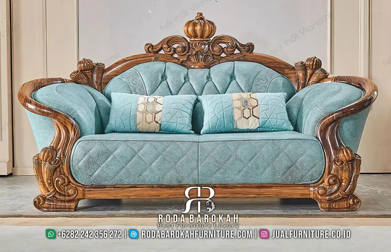 Produsen Sofa Tamu Mewah Klasik Gaya Turki Premium RB1097 - Gambar 2