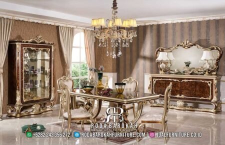 Promo Eksklusif Meja Makan Gold Jati Konstruksi Kuat RB-910