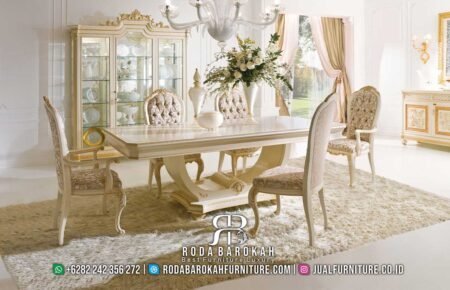 Promo Terbaik Kursi Makan Cream Mewah Estetik Banget RB-850
