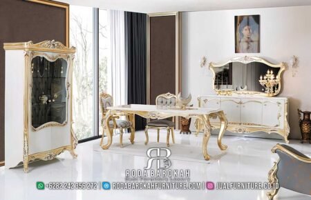 Rekomendasi Spesial Meja Makan Elegan Mewah Tanpa Perakitan RB-900