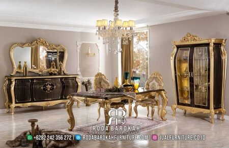 Sale Meja Gold Ruang Makan Warna Netral RB-899