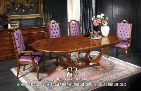 Serbu Sekarang Meja Makan Jati Mewah Mudah Dibersihkan RB-738