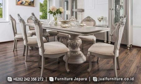 Set Meja Makan Mewah Brescia Pengerjaan Presisi RB1030