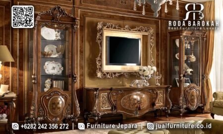 Toko Online Bufet Tv Jati Mewah Desain Minimalis RB-777